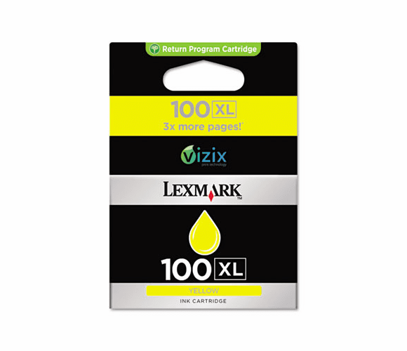 LEX14N1071 14N1071 (100XL) High-Yield Ink, 600 Page-Yield, Yellow By LEXMARK INT'L, INC.
