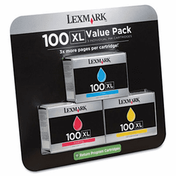 LEX14N1188 14N1188 (100XL) High-Yield Ink, 3/Pack, 600 Page-Yield, Cyan, Magenta, Yellow By LEXMARK INT'L, INC.