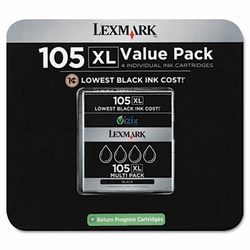 LEX14N1189 14N1189 (105XL) High-Yield Ink, 4/Pack, 600 Page-Yield, Black By LEXMARK INT'L, INC.