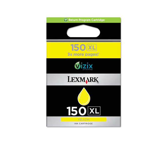 LEX14N1618 14N1618 (150XL) High-Yield Ink, Yellow By LEXMARK INT'L, INC.