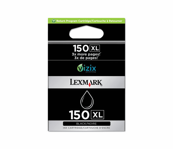LEX14N1619 14N1619 (155XL) High-Yield Ink, Black By LEXMARK INT'L, INC.