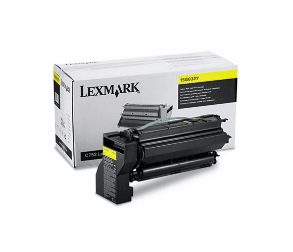 LEX15G032Y 15G032Y High-Yield Toner, 6000 Page-Yield, Yellow By LEXMARK INT'L, INC.