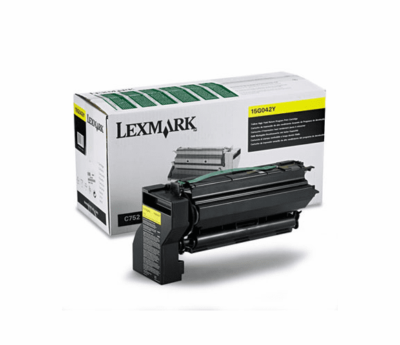 LEX15G042Y 15G042Y High-Yield Toner, 15000 Page-Yield, Yellow By LEXMARK INT'L, INC.