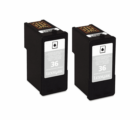 LEX18C2230 18C2230 (36XL) High-Yield Ink, 500 Page-Yield, 2/Pack, Black By LEXMARK INT'L, INC.