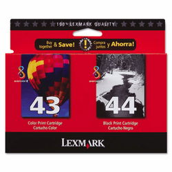 LEX18Y0372 18Y0372 Ink, 500 Page-Yield, 2/Pack, Black; Tri-Color By LEXMARK INT'L, INC.