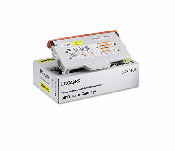LEX20K0502 20K0502 Toner, 3000 Page-Yield, Yellow By LEXMARK INT'L, INC.
