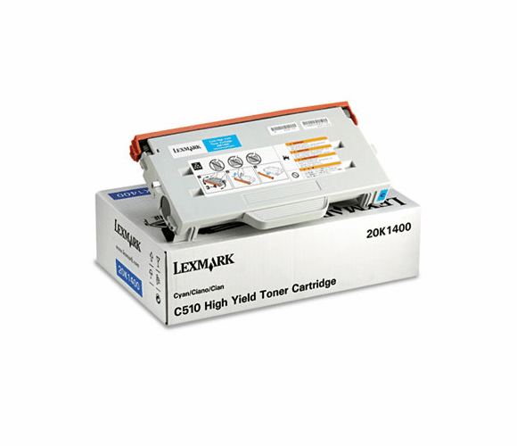 LEX20K1400 20K1400 High-Yield Toner, 6600 Page-Yield, Cyan By LEXMARK INT'L, INC.