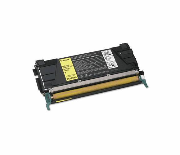 LEXC5222YS C5222YS Toner, 3000 Page-Yield, Yellow By LEXMARK INT'L, INC.