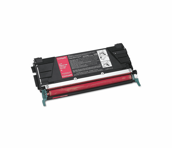 LEXC5242MH C5242MH High-Yield Toner, 5000 Page-Yield, Magenta By LEXMARK INT'L, INC.