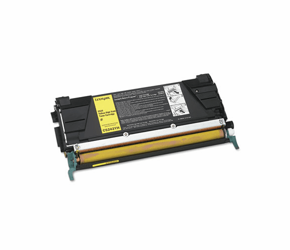 LEXC5242YH C5242YH High-Yield Toner, 5000 Page-Yield, Yellow By LEXMARK INT'L, INC.