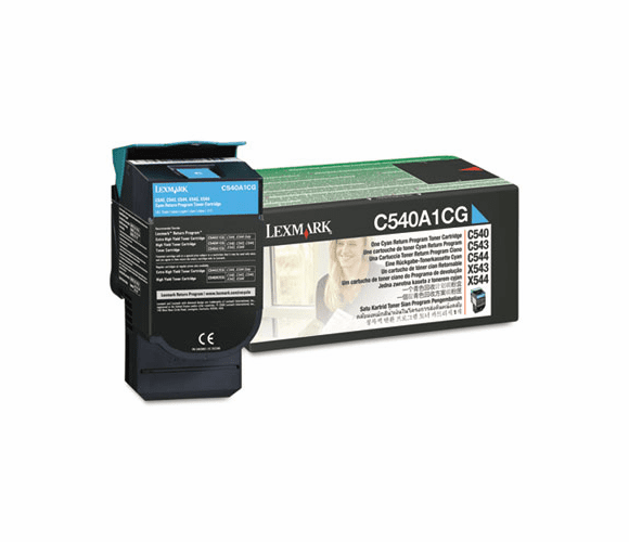 LEXC540A1CG C540A1CG Toner, 1000 Page-Yield, Cyan By LEXMARK INT'L, INC.