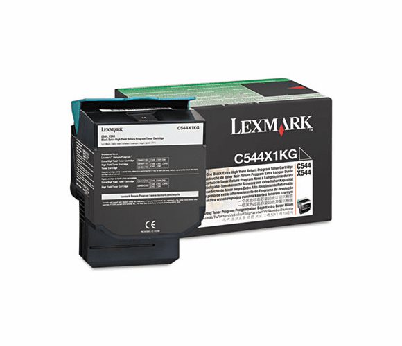 LEXC544X1KG C544X1KG Extra High-Yield Toner, 6000 Page-Yield, Black By LEXMARK INT'L, INC.