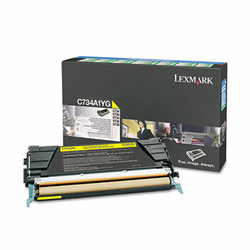 LEXC734A1YG C734A1YG Toner, Return Program, 6000 Page-Yield, Yellow By LEXMARK INT'L, INC.