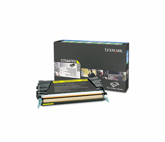 LEXC734A1YG C734A1YG Toner, Return Program, 6000 Page-Yield, Yellow By LEXMARK INT'L, INC.