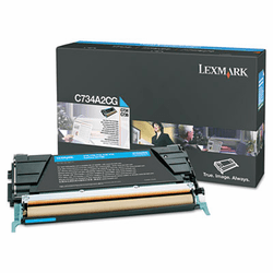 LEXC734A2CG C734A2CG Toner, 6000 Page-Yield, Cyan By LEXMARK INT'L, INC.