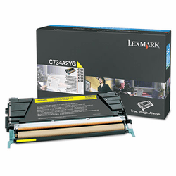 LEXC734A2YG C734A2YG Toner, 6000 Page-Yield, Yellow By LEXMARK INT'L, INC.