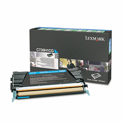 LEXC736H1CG C736H1CG Toner, 10000 Page-Yield, Cyan By LEXMARK INT'L, INC.