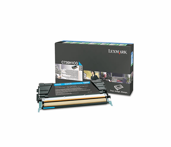 LEXC736H1CG C736H1CG Toner, 10000 Page-Yield, Cyan By LEXMARK INT'L, INC.