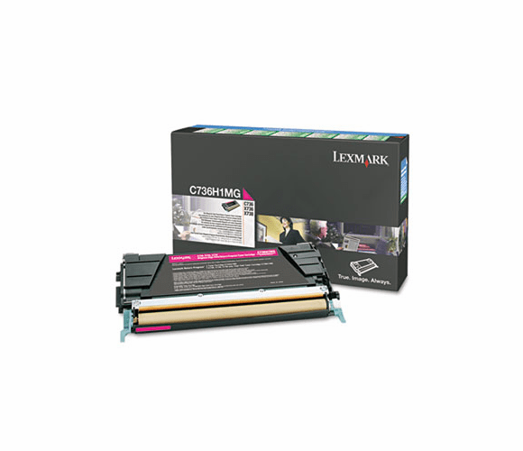 LEXC736H1MG C736H1MG High-Yield Toner, 10000 Page-Yield, Magenta By LEXMARK INT'L, INC.