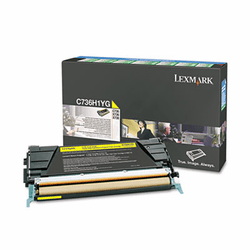 LEXC736H1YG C736H1YG Toner, 10000 Page-Yield, Yellow By LEXMARK INT'L, INC.