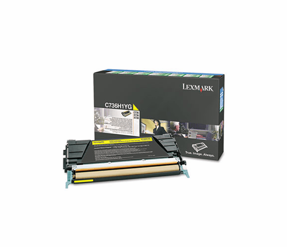 LEXC736H1YG C736H1YG Toner, 10000 Page-Yield, Yellow By LEXMARK INT'L, INC.