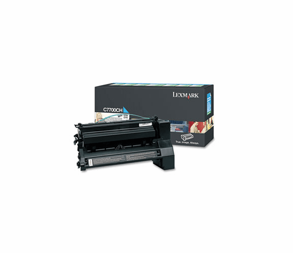 LEXC7700CH C7700CH High-Yield Toner, 10000 Page-Yield, Cyan By LEXMARK INT'L, INC.