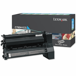 LEXC780H1CG C780H1CG High-Yield Toner, 10000 Page-Yield, Cyan By LEXMARK INT'L, INC.