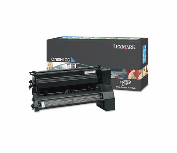LEXC780H1CG C780H1CG High-Yield Toner, 10000 Page-Yield, Cyan By LEXMARK INT'L, INC.