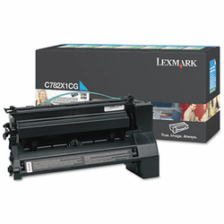 LEXC782X1CG C782X1CG Extra High-Yield Toner, 15000 Page-Yield, Cyan By LEXMARK INT'L, INC.