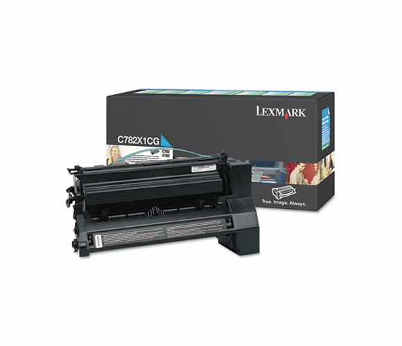 LEXC782X1CG C782X1CG Extra High-Yield Toner, 15000 Page-Yield, Cyan By LEXMARK INT'L, INC.