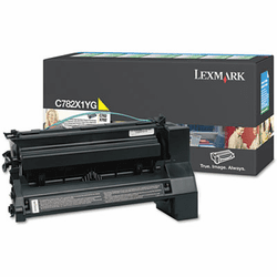 LEXC782X1YG C782X1YG Extra High-Yield Toner, 15000 Page-Yield, Yellow By LEXMARK INT'L, INC.