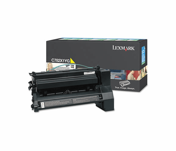 LEXC782X1YG C782X1YG Extra High-Yield Toner, 15000 Page-Yield, Yellow By LEXMARK INT'L, INC.