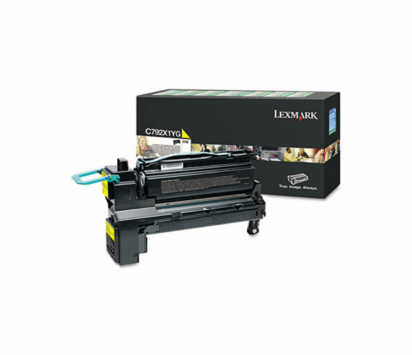 LEXC792X1YG C792X1YG Extra High-Yield Toner, 20,000 Page-Yield, Yellow By LEXMARK INT'L, INC.