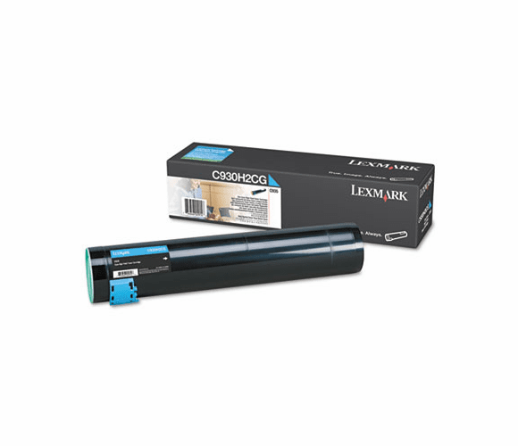 LEXC930H2CG C930H2CG High-Yield Toner, 24000 Page-Yield, Cyan By LEXMARK INT'L, INC.