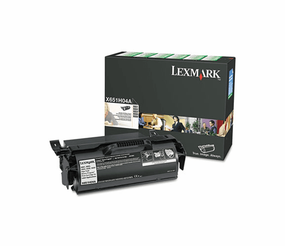 LEXX651H04A X651H04A High-Yield Toner, 25000 Page-Yield, Black By LEXMARK INT'L, INC.