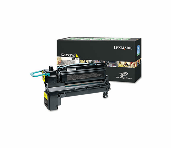 LEXX792X1YG X792X1YG Extra High-Yield Toner, 20,000 Page-Yield, Yellow By LEXMARK INT'L, INC.