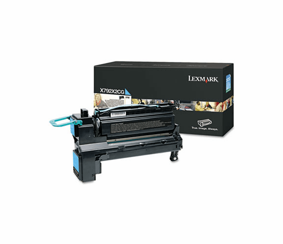 LEXX792X2CG X792X2CG Extra High-Yield Toner, 20,000 Page-Yield, Cyan By LEXMARK INT'L, INC.