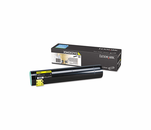 LEXX945X2YG X945X2YG High-Yield Toner, 22000 Page-Yield, Yellow By LEXMARK INT'L, INC.