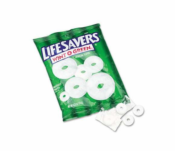 LFS88504 Hard Candy, Wint-O-Green Flavor, Individually Wrapped, 6.25oz Bag By THE WRIGLEY COMPANY