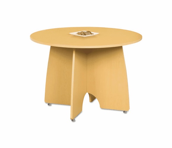 LITMA129HON Massima Line Round Table, 43-3/8w x 43-3/8d x 29-1/2h, Honey By LINEA ITALIA