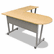 LITMA712HON Massima Line L-Shaped Desk, 59-1/8w x 59-1/8d x 29-1/2h, Honey By LINEA ITALIA