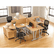 LITMA712HON Massima Line L-Shaped Desk, 59-1/8w x 59-1/8d x 29-1/2h, Honey By LINEA ITALIA