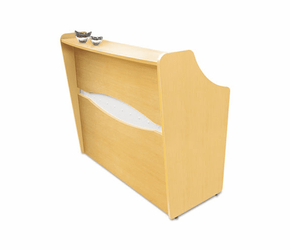 LITMA725HON Massima Line Reception Desk, 48-7/8w x 25-1/2d x 43-3/8h, Honey By LINEA ITALIA