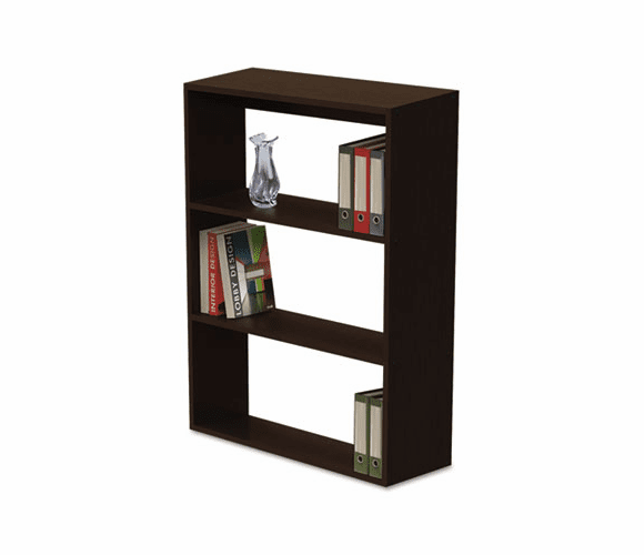 LITTR735MOC Trento Line Bookcase, 31-1/2w x 11-5/8d x 43-3/8h, Mocha By LINEA ITALIA