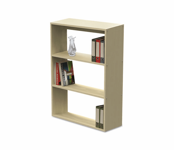 LITTR735OAT Trento Line Bookcase, 31-1/2w x 11-5/8d x 43-3/8h, Oatmeal By LINEA ITALIA