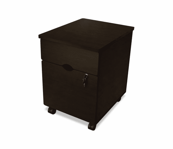 LITTR736MOC Trento Line Mobile Pedestal File, 1 Box/1File Drawers, Mocha By LINEA ITALIA