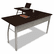 LITTR737MOC Trento Line L-Shaped Desk, 59-1/8w x 59-1/8d x 29-1/2h, Mocha By LINEA ITALIA