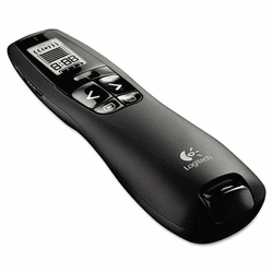 LOG910001350 Professional Wireless Presenter w/Green Laser Pointer, 100ft Projection, Black By LOGITECH, INC.