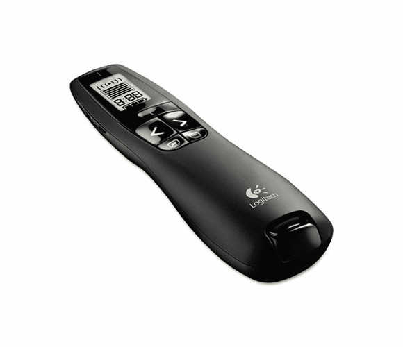 LOG910001350 Professional Wireless Presenter w/Green Laser Pointer, 100ft Projection, Black By LOGITECH, INC.