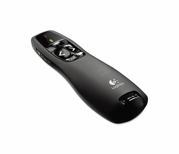 LOG910001354 Wireless Presenter w/Laser Pointer, 50ft Projection, Matte Black By LOGITECH, INC.
